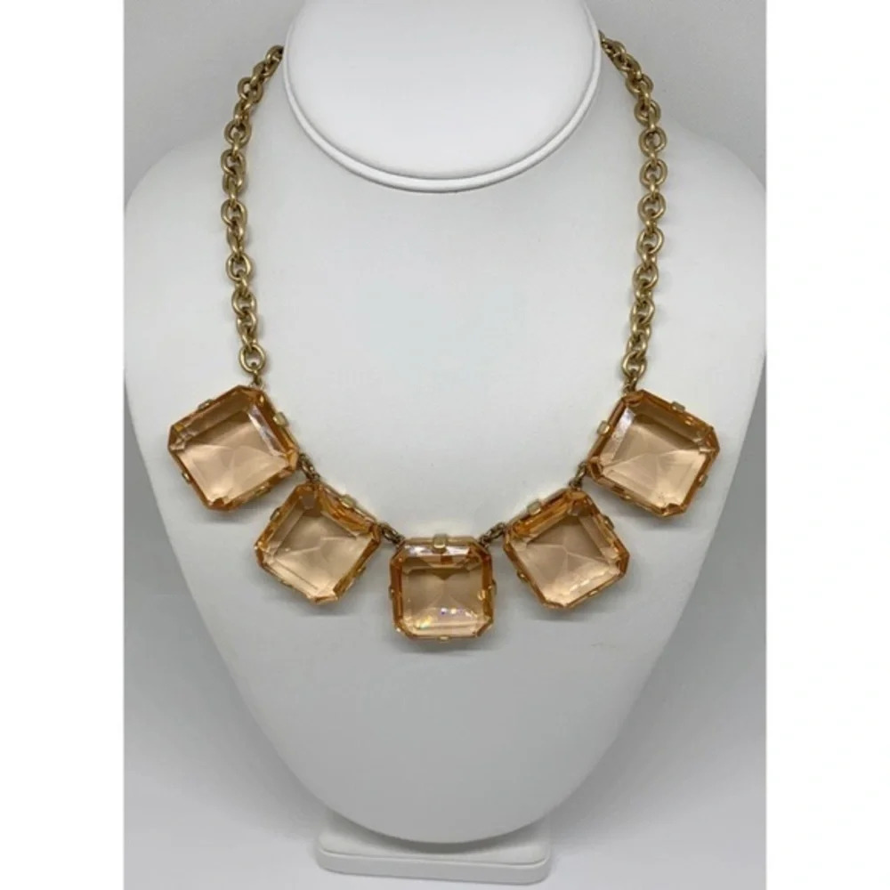 J.  Crew Bold Faceted Crystals Necklace